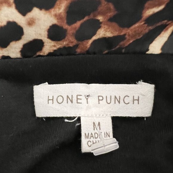 Honey Punch Womens Jacket Coat Multicolor Animal Print Leopard Buttons Pockets M - Picture 9 of 10